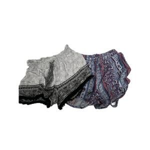 Pink Republic No Boundaries Lot of 2 Boho Printed Shorts Junior's Size XS